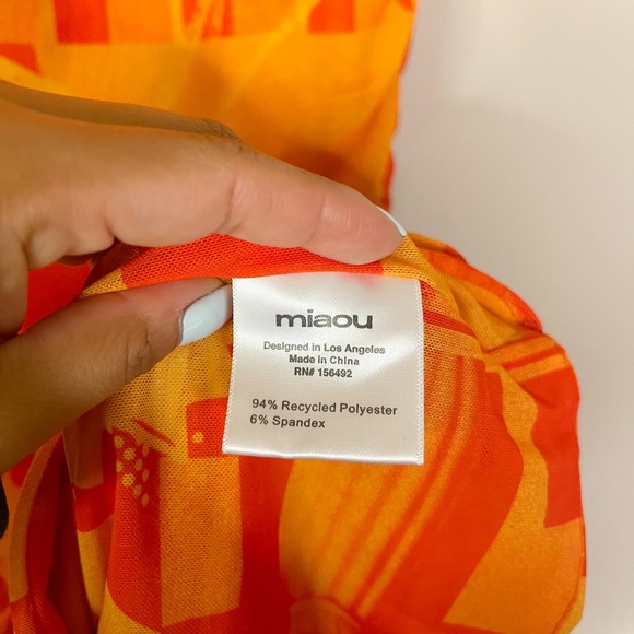 MIAOU | Sofia Dress In Stone Orange Size: Medium - Picture 5 of 8